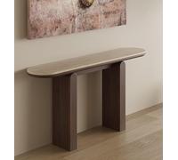 Mesa consola de madera rústica, mesa grande para entrada o sala de estar, elegante solución de almacenamiento, mide 140 x 35 x 85 cm