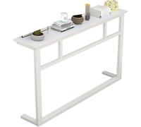 Mesa Consola Delgada con Almacenamiento: Sofá Estrecho con Estructura De Acero Engrosado, Ideal for Entrada, Pasillo, Mesita De Noche O Cubierta for Radiador.(White,120x80x20cm)