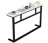 Mesa consola estrecha con almacenamiento, mesa de sofá delgada de acero grueso, mesa de entrada, mesita de noche, cubierta de radiador, pasillo, piel (multicolor, 80 x 80 x 20 cm)