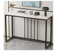 Mesa Consola Estrecha Con Estructura Metálica, Mesa Consola Decorativa Para La Entrada, Mesa Auxiliar Para Colocar Detrás Del Sofá (para Pasillo, Dormitorio O Sala De Estar)(Black-A,80x30x80 cm)