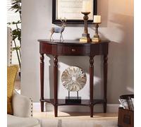 Mesa Consola Estrecha,Consolas Recibidores Entrada,con Almacenamiento,Entradas Recibidores Modernos,Pequeña Mesa de Exposición,Mesas Auxiliar,para Sala de Estar,pasillo,Oficina(Walnut,60cm/23.6in)