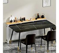 Mesa consola estrecha detrás del sofá, altura ajustable de 80 a 100 cm, estante de almacenamiento largo con marco de metal para sala de estar, mesita de noche, cubierta de radiador, 140 cm