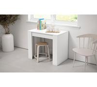 Mesa consola extensible: 140 cm / Toda color blanco