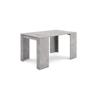 Skraut Home | Mesa Consola Extensible | Mesa Comedor Plegable | 140 | para 6 comensales | Comedor y Cocina | Estilo Moderno | Cemento