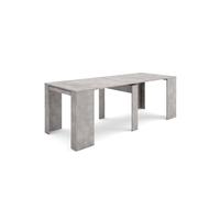 Skraut Home | Mesa Consola Extensible | Mesa Comedor Plegable | 220 | para 10 comensales | Comedor y Cocina | Estilo Moderno | Cemento