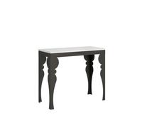 Mesa consola extensible Paxon Small Evolution 90x40/196 cm con estructura antracita