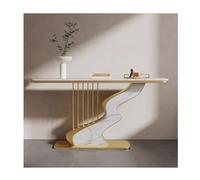 Mesa consola industrial de madera maciza, estante de almacenamiento abierto con marco de metal para entrada, sala de estar, organización de pasillo