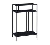 Mesa consola kumlinge con 2 estantes estructura de acero 85 x 55 x 30 cm - negro [en.casa]