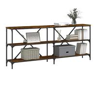 Mesa Consola - Mesa Consola de Madera y Hierro - Muebles Versátiles para Salón/Dormitorio/Entrada (Roble Sonoma 160x30x75 cm) (180x30x75 cm)