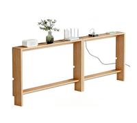 Mesa Consola,Mesa de Consola Estrecha para Detrás del Sofa,Mesas de Sofá,Estantes de Almacenamiento Estrecho,con Espacio de Almacenamiento,Ideal para Muebles de Pasillo y oficinas 200×10×69cm