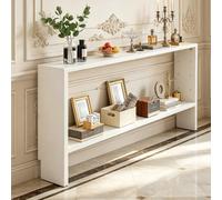 Mesa Consola,Mesa de Consola Estrecha para Detrás del Sofa,Mesas de Sofá,Estantes de Almacenamiento Estrecho,con Espacio de Almacenamiento,Ideal para Muebles de Pasillo y oficinas 120×15×69cm