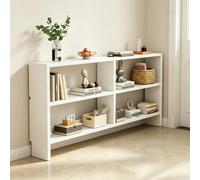 Mesa Consola,Mesa de Consola Estrecha para Detrás del Sofa,Mesas de Sofá,Estantes de Almacenamiento Estrecho,con Espacio de Almacenamiento,Ideal para Muebles de Pasillo y oficinas 100×15×86cm