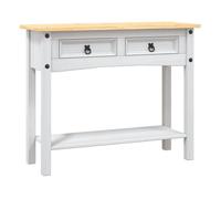 Mesa consola - mesa de entrada corona range de pino mexicano blanco 90x34,5x73 cm