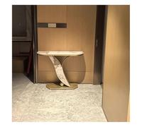 Mesa Consola, Mesas Auxiliares Estrechas Y Largas Para Recibidor/detrás Del Sofá Con Panel De Piedra Estantes De Almacenamiento, Mesa Auxiliar Contemporánea Para Vestíbulo/pasillo(White-b,120x30x80cm)