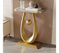 Mesa Consola Moderna Énfasis para Entrada Sofá con Base en Forma de Gota Colgante Bola Mesa Énfasis Estrecha Larga para Vestíbulo Entrada Detrás del Sofá(H,50*30*75CM/19.7*11.8*29.5IN)
