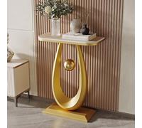 Mesa Consola Moderna Énfasis para Entrada Sofá con Base en Forma de Gota Colgante Bola Mesa Énfasis Estrecha Larga para Vestíbulo Entrada Detrás del Sofá(J,80*30*75CM/31.5*11.8*29.5IN)