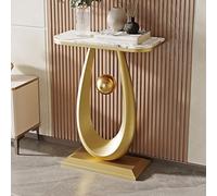 Mesa Consola Moderna Énfasis para Entrada Sofá con Base en Forma de Gota Colgante Bola Mesa Énfasis Estrecha Larga para Vestíbulo Entrada Detrás del Sofá(G,50*30*75CM/19.7*11.8*29.5IN)