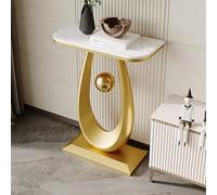 Mesa Consola Moderna Énfasis para Entrada Sofá con Base en Forma de Gota Colgante Bola Mesa Énfasis Estrecha Larga para Vestíbulo Entrada Detrás del Sofá(F,80*30*75CM/31.5*11.8*29.5IN)