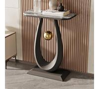 Mesa Consola Moderna Énfasis para Entrada Sofá con Base en Forma de Gota Colgante Bola Mesa Énfasis Estrecha Larga para Vestíbulo Entrada Detrás del Sofá(C,50*30*75CM/19.7*11.8*29.5IN)
