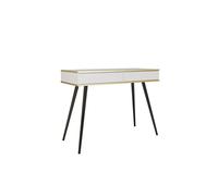 Mesa consola oro 102x50x79 blanco