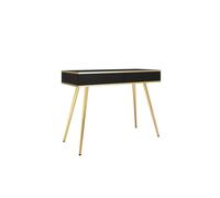 Mesa consola oro 102x50x79 negro