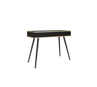 Mesa consola oro 102x50x79 negro