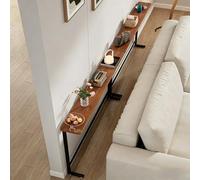 Mesa consola para sala de estar, mesa de entrada de cristal estrecha, diseño delgado para ahorrar espacio, mesa decorativa para detrás del sofá