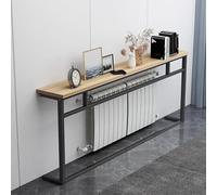 Mesa consola para sala de estar, mesa de sofá sobre radiador, marco de acero, espacio pequeño para vestíbulo y pasillo, 35 pulgadas de altura, 63 x 8 pulgadas