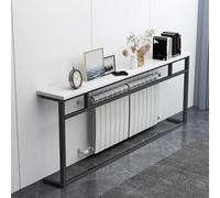 Mesa consola para sala de estar, mesa de sofá sobre radiador, marco de acero, espacio pequeño para vestíbulo y pasillo, 35 pulgadas de altura, 63 x 8 pulgadas