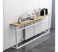 Mesa consola para sala de estar, mesa de sofá sobre radiador, marco de acero, espacio pequeño para vestíbulo y pasillo, 35 pulgadas de altura, 63 x 8 pulgadas