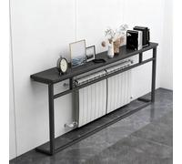 Mesa consola para sala de estar, mesa de sofá sobre radiador, marco de acero, espacio pequeño para vestíbulo y pasillo, 35 pulgadas de altura, 63 x 8 pulgadas