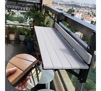 Mesa consola plegable para montar en la pared, mesa extensible para jardín, ahorro de espacio, patio, balcón, multifuncional, piel de ocio (color: blanco)