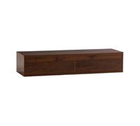 Mesa consola suspendida auri 2 cajones efecto nogal
