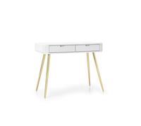 Mesa consola zova 103x49x80 blanco, dorado 80 cm