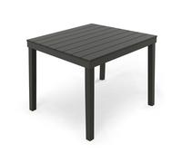 Mesa Cuadrada Bali En Resina, 78X78Cm, Antracita
