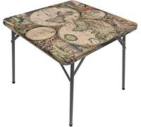 Mesa cuadrada con mapa del mundo, diseño antiguo con continentes y hemisferios renacentistas, arte vintage, adecuado para sala de estar, mantel cuadrado de mesa de café, se adapta a mesas cuadradas de