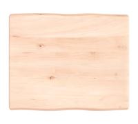 Mesa cuadrada de roble macizo de 40 x 40 x 4 cm, losa de madera natural sin terminar con borde vivo, tablero de madera rústica, tablón de madera cruda, tablero cuadrado de madera para bricolaje