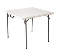 Mesa cuadrada plegable blanco lifetime 94x94x74 cm 86 cm