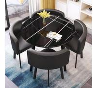 Mesa da Comedor Cocina y Sillas con Tablero de Piedra, Mesa de Conferencias Balcon para Oficina y el Café(3)