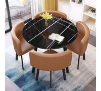 Mesa da Comedor Cocina y Sillas con Tablero de Piedra, Mesa de Conferencias Balcon para Oficina y el Café(4)