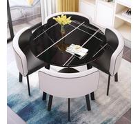 Mesa da Comedor Cocina y Sillas con Tablero de Piedra, Mesa de Conferencias Balcon para Oficina y el Café(2)