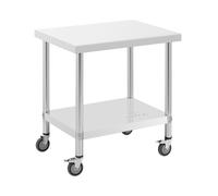 Mesa de acero inoxidable con ruedas - PREMIUM - 60 x 80 cm - 135 kg - Royal Catering