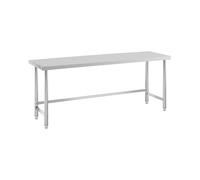 Royal Catering Mesa de acero inoxidable para cocina RCAT-200/60-PS (Acero inoxidable, Capacidad de carga: 300 kg, Dimensiones: 200 x 60 cm)