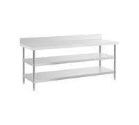 Mesa de acero inoxidable - ECO - 200 x 70 cm - 500 kg - estante intermedio - Royal Catering