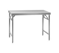 Royal Catering Mesa De Trabajo Plegable En Acero Inoxidable RCAT-120/60KE (Superficie de Trabajo de 60 x 120 cm, Capacidad de Carga 210 kg)