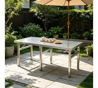 Mesa de Acero Inoxidable para preparación y Trabajo, Mesa de Trabajo Comercial Resistente con certificación NSF para la preparación de Alimentos en restaurantes, hogares y hoteles, Mesa de c