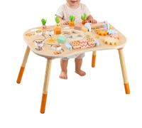 Mesa De Actividades De Juego Sensorial - 46x30.5x30cm Madera | Centro De Aprendizaje Sobre Clasificador De Formas | Estación De Juego De Combinación De Colores | Unidad De Juguetes Educativos Para Niñ