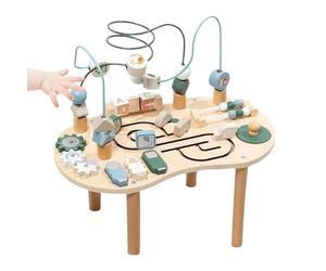 Mesa de actividades de madera - de estaciones de juguetes de escritorio de aprendizaje sensorial de lujo, Mesa de exploración educativa de contenedores sensoriales para niñas | Outdoor In