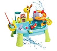 Mesa De Agua para Niños | Mesa De Juegos De Agua Eléctrica | Divertidos Fregadero para Niños Y Niñas con Grifo De Jirafa,17 Accesorios | Juguetes De Piscina Sensoriales Exteriores De Verano
