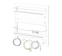 Mesa de ahorro de espacio, agujeros para cables, estante de almacenamiento de montaje en pared para habitación, organizador de accesorios adhesivo con ganchos y clips de alambre, almacenamiento de